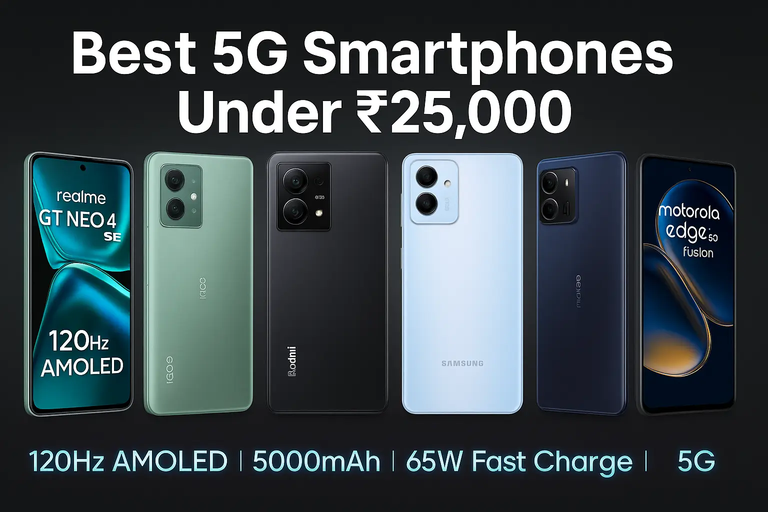 Best 5G Smartphones Under ₹25,000 in India — Top Picks 2025